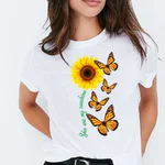 Tricou feminin cu flori