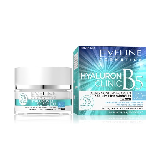 Eveline_hyaluron_clinic_30-550x550h Crema de zi si noapte antirid Eveline Hyaluron Clinic 30+ - imagine 1