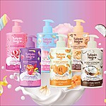 Lotiune de corp Tulipan Negro Kiss Fresa y Nata,400 ml - imagine 2