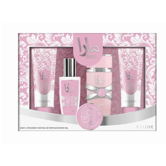 set-cadou-parfum-4-piese-arabesc-collection-ambalaj-roz-elegant.jpg Set cadou 4 piese - imagine 1