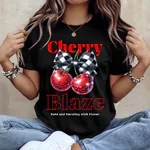Tricou Casual Damă Engros Negru | Cherry Blaze