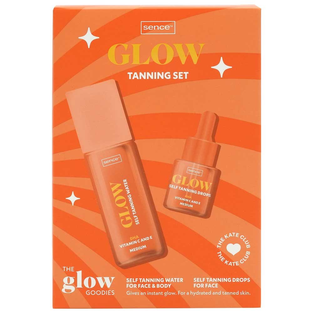 caseta-cadou-sence-picaturi-autobronzante-18-ml-lotiune-bronzat-105-ml-the-glow-clzaJKyw Caseta cadou ,Kit autobronzant,Sence - imagine 1