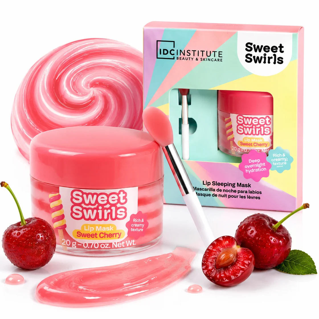 IDC_Institute-68341-masca-trend-alert_2_1120x Mască de noapte pentru buze Sweet Swirls – Sweet Cherry, Idc Institute, 68341, 20 g - imagine 1