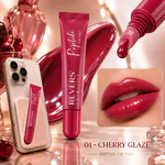 Ulei de buze nuantator cu peptide+ suport telefon, 01 Cherry Glaze, Revers, 10ml - imagine 3
